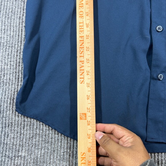 Columbia Shirt Men's XL PFG Atlanta Braves Short Sleeve Fishing Baseball Navy - Picture 6 of 7